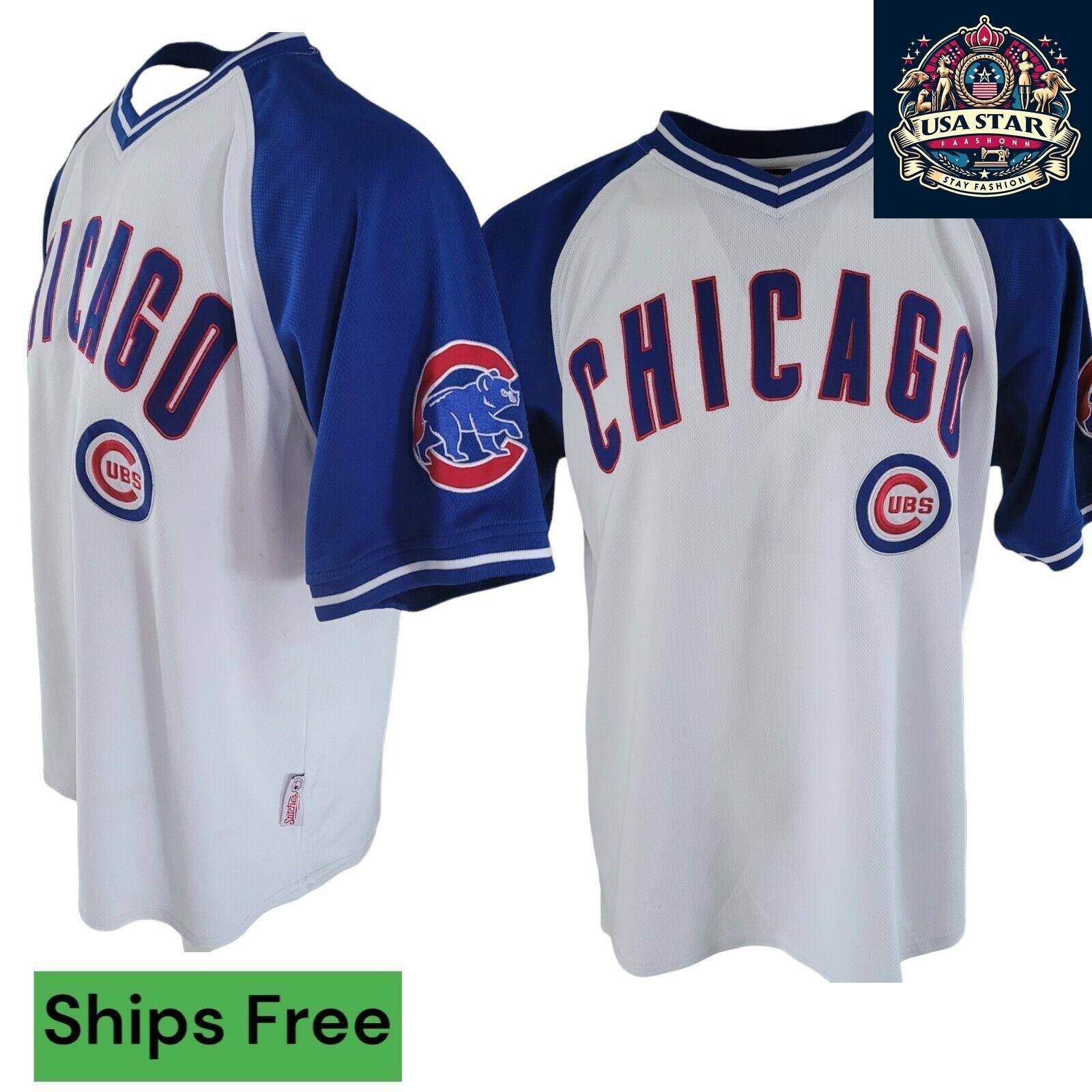 Large Chicago Cubs Jersey - Stitched Design, Premium Quality, Grade A Vintage Condition - USASTARFASHION