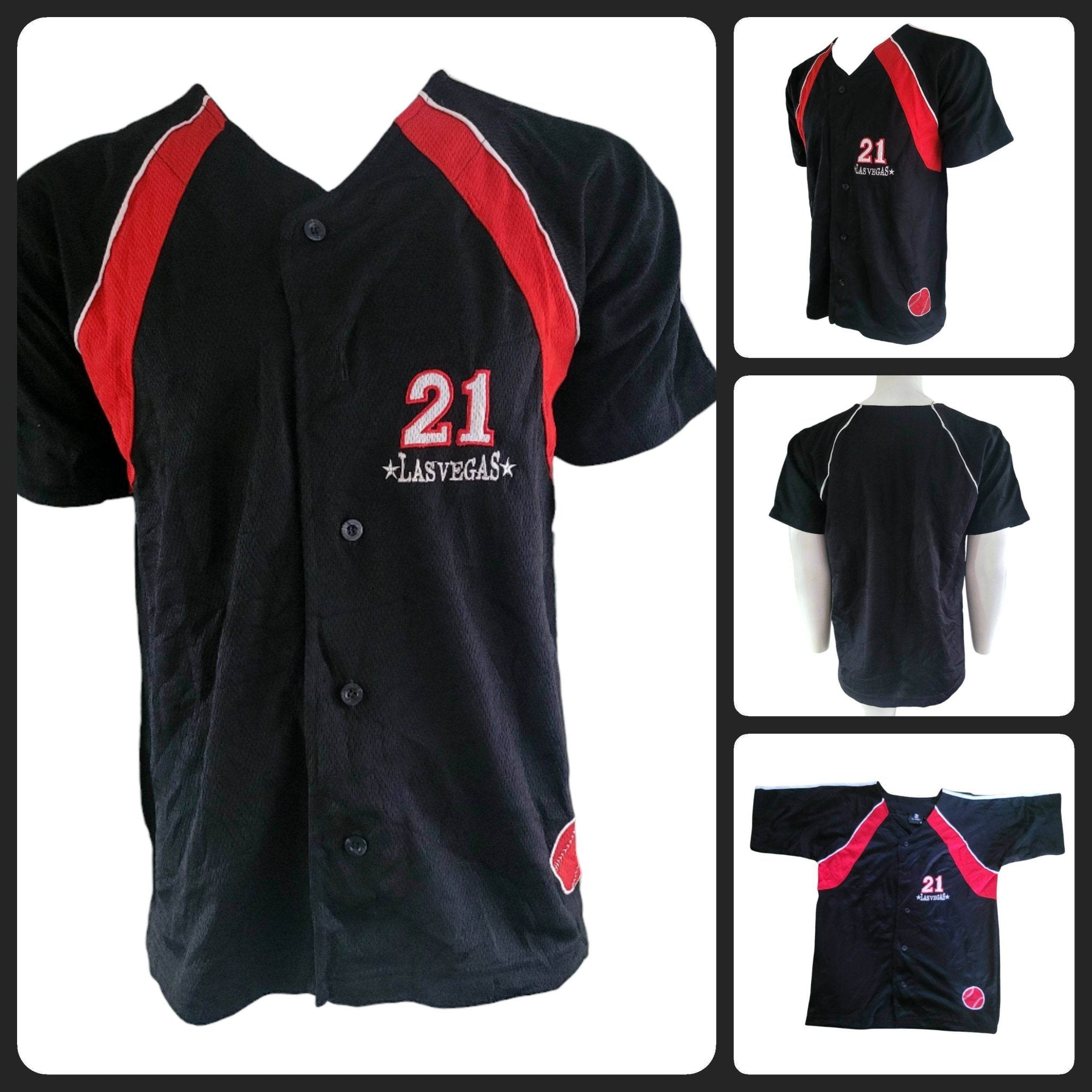 Las Vegas Baseball Jersey 21 by DC Classic, Size Large, 100% Polyester, Grade A Condition - USASTARFASHION