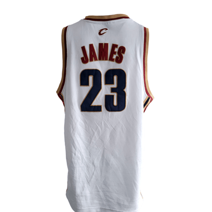 LeBron James Cleveland Cavaliers Adidas Authentic Jersey - Size 54 White NBA Player 23 - USASTARFASHION