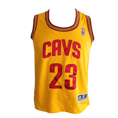 LeBron James Youth Jersey 23 Cleveland Cavaliers Gold Adidas ClimaCool Size M - USASTARFASHION