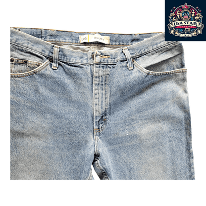 Lee Men's Regular Fit Jeans W40 x L29, Durable Blue Denim, Comfortable Casual Essential - USASTARFASHION