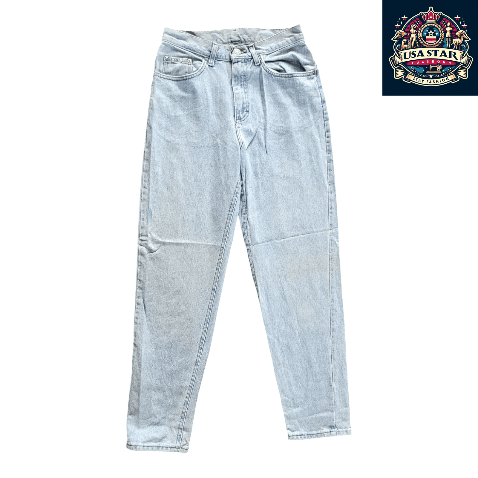 Lee Regular Fit Jeans W28 x L30 in Light Wash - Durable Denim for Versatile Style and Comfort - USASTARFASHION