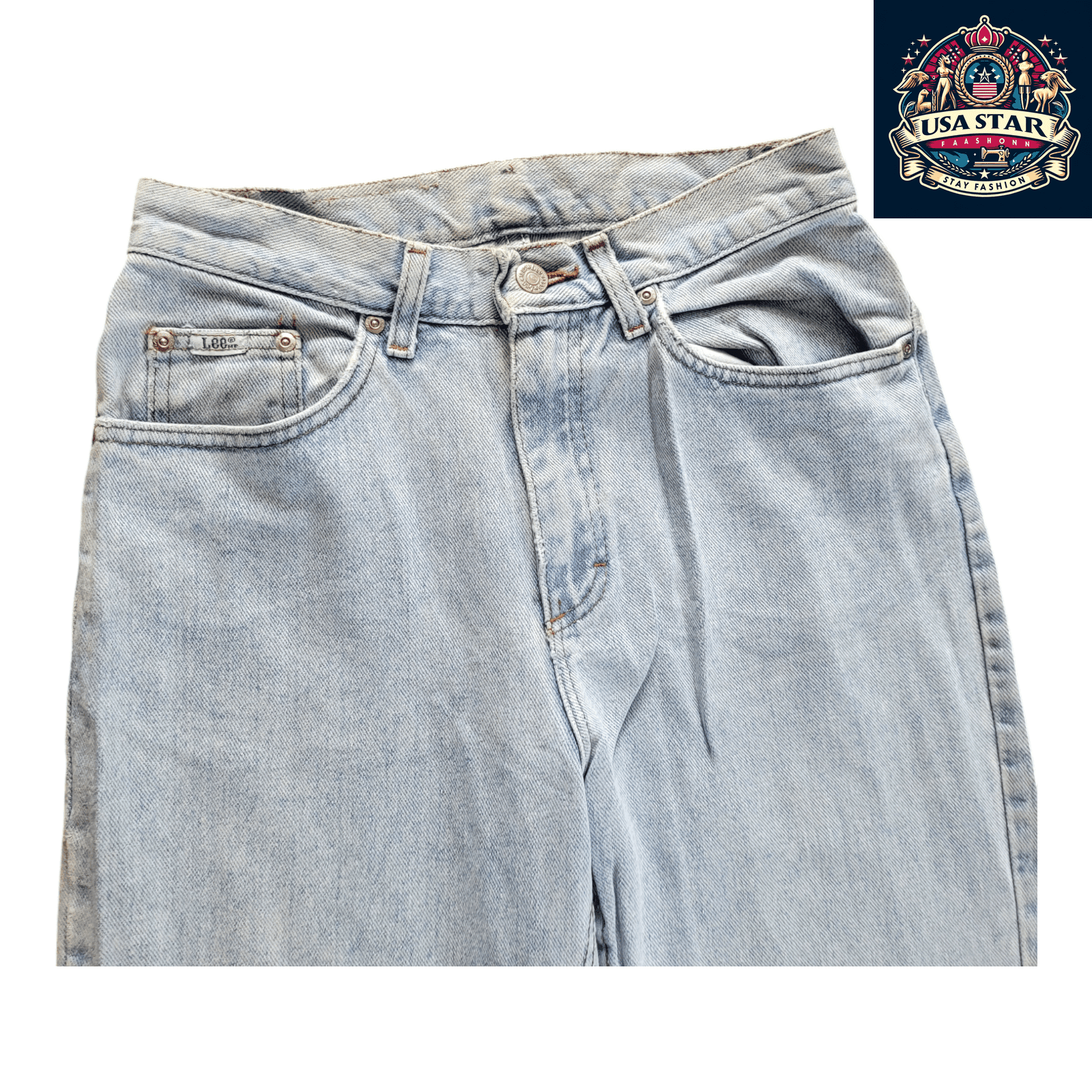 Lee Regular Fit Jeans W28 x L30 in Light Wash - Durable Denim for Versatile Style and Comfort - USASTARFASHION