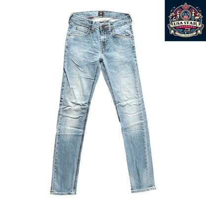 Lee Women's Slim Fit Jeans W27 x L32, Light Wash Stretch Denim for Comfort and Style - USASTARFASHION