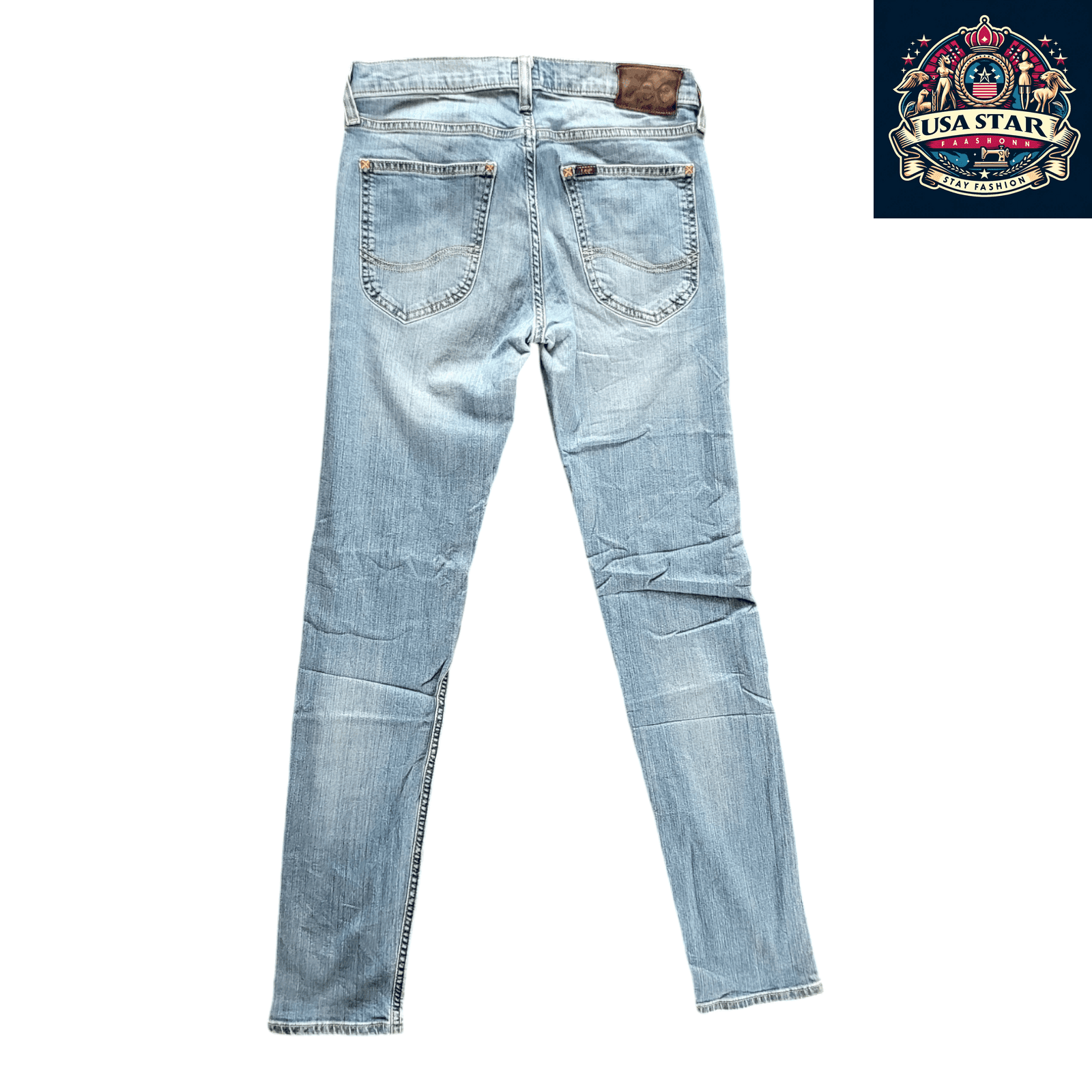 Lee Women's Slim Fit Jeans W27 x L32, Light Wash Stretch Denim for Comfort and Style - USASTARFASHION