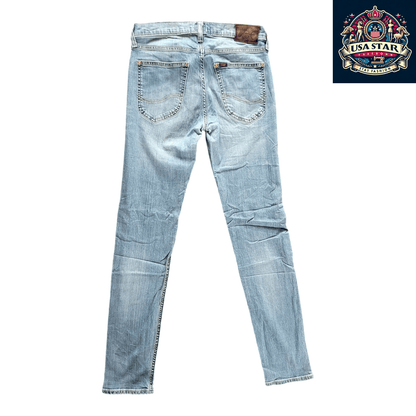 Lee Women's Slim Fit Jeans W27 x L32, Light Wash Stretch Denim for Comfort and Style - USASTARFASHION