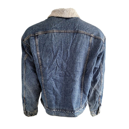 Levi’s Authentic Sherpa Denim Trucker Jacket – Size M, USA Made - USASTARFASHION
