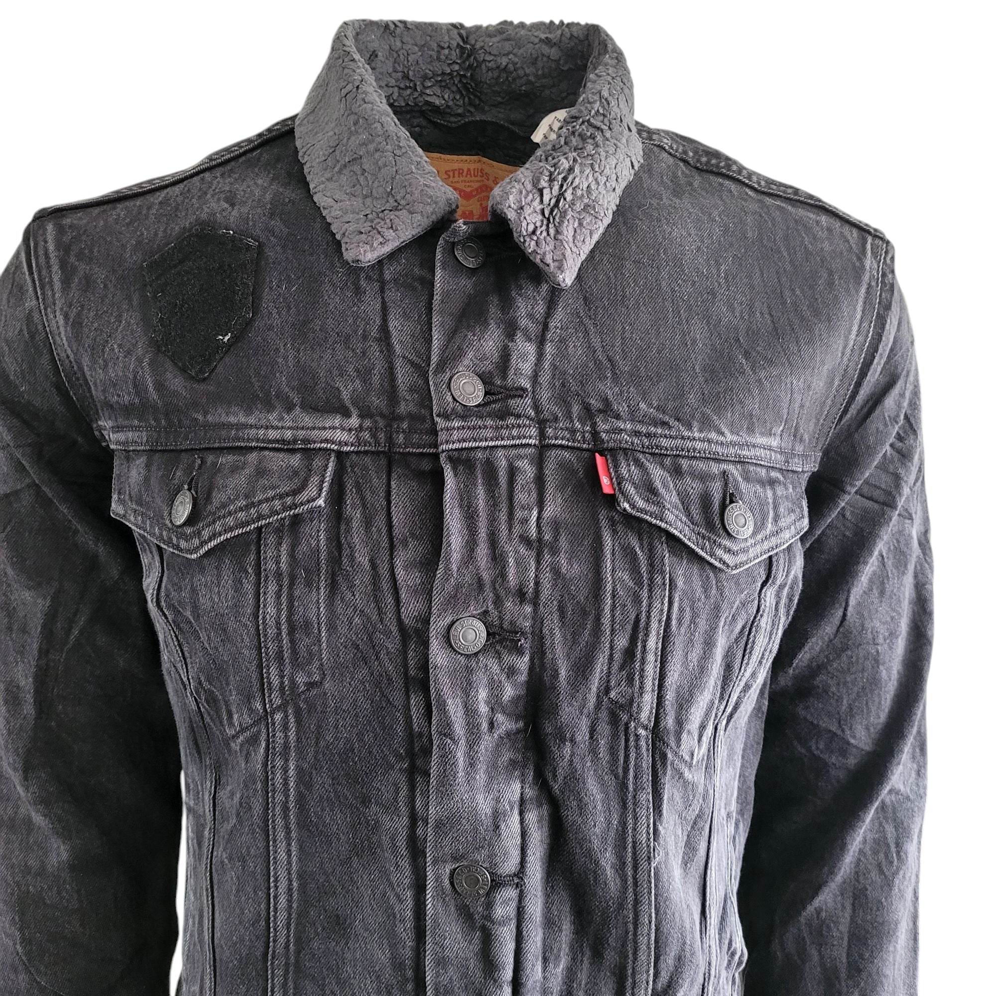Levi’s Authentic Sherpa Denim Trucker Jacket – Size M, USA Made - USASTARFASHION