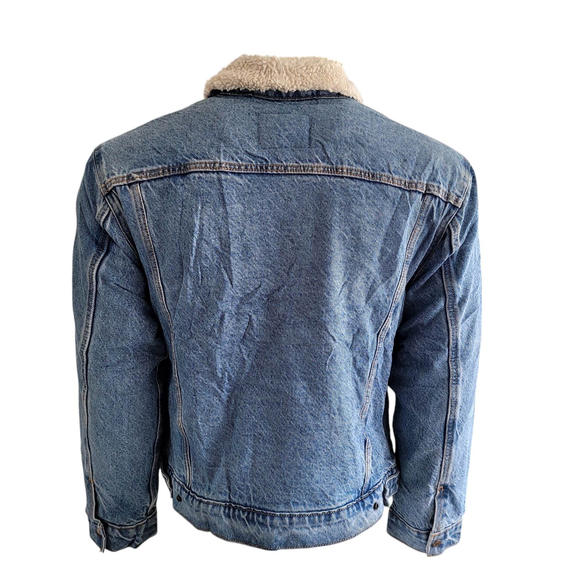 Levi’s Sherpa - Lined Trucker Jacket WaterLess™ – Size L (Second Hand) - USASTARFASHION