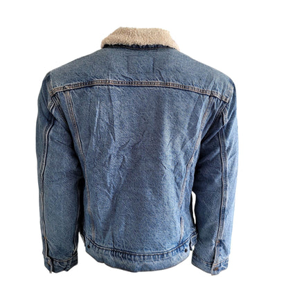 Levi’s Sherpa - Lined Trucker Jacket WaterLess™ – Size L (Second Hand) - USASTARFASHION