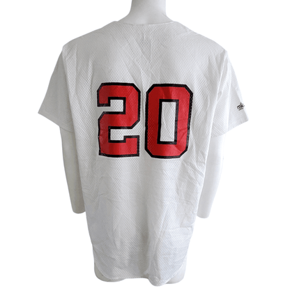 Majestic Mudcats Sports Apparel XL Vintage Baseball Jersey White Red Number 20 Made in USA - USASTARFASHION