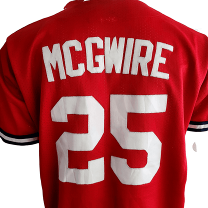 Mark McGwire St. Louis Cardinals Jersey 25 Red Vintage Majestic Size L - MLB Authentic - USASTARFASHION