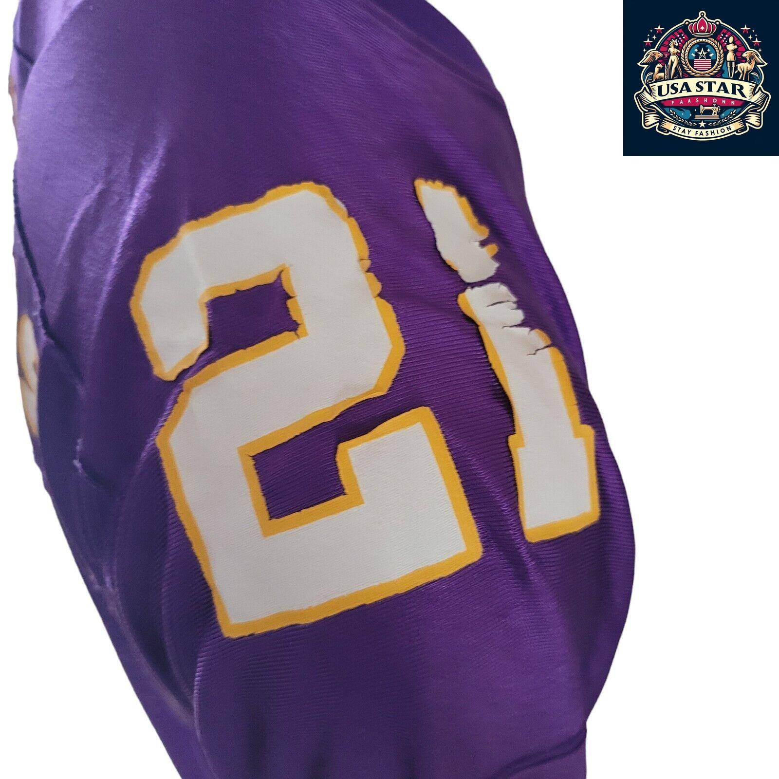 Minnesota Vikings Jersey CHAVOUS 21 for Men XL - Vintage Purple with High - Quality NFL Branding - USASTARFASHION
