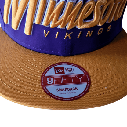 Minnesota Vikings Snapback Hat - New Era 9FIFTY Purple & Gold - Small/Medium - Excellent Condition - USASTARFASHION