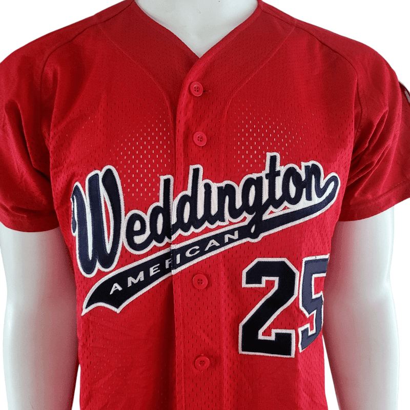 Mizuno Weddington American Baseball Jersey 25 Anderson Size S Red Grade A Lightweight Mesh - USASTARFASHION