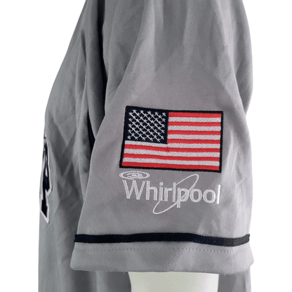 Negroup XXL Baseball Jersey by Holloway with Custom Logo, Pheifer 25 and American Flag Patch - USASTARFASHION