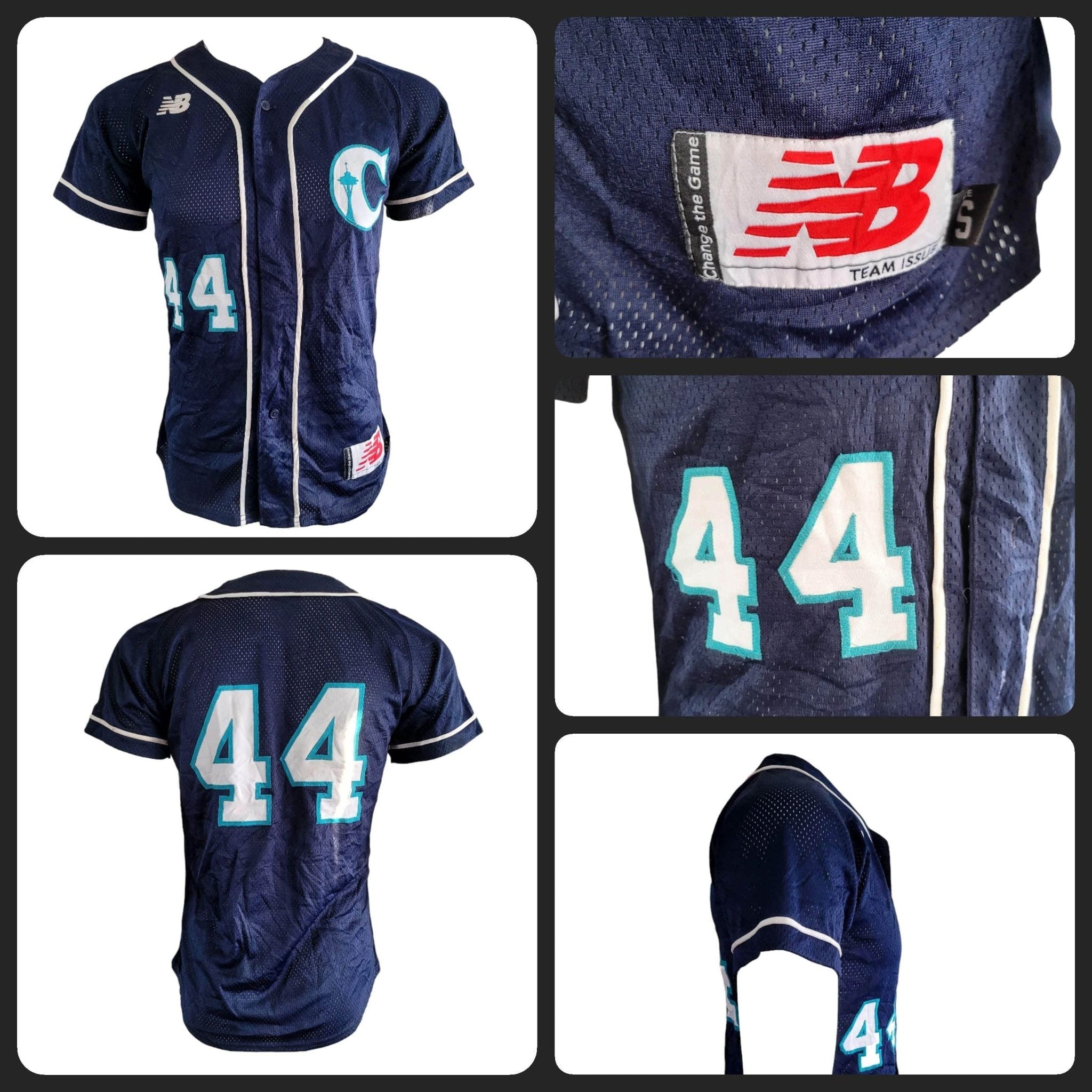 New Balance Baseball Jersey Size S Navy Blue 44 - Used, Authentic Team Issue, 2019 - USASTARFASHION