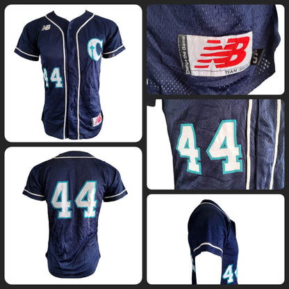 New Balance Baseball Jersey Size S Navy Blue 44 - Used, Authentic Team Issue, 2019 - USASTARFASHION