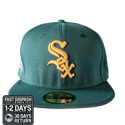 New Era 59Fifty World Series Champions Cap 7 1/2 - Chicago White Sox Green with Gold Logo - USASTARFASHION