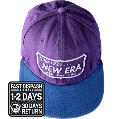 New Era 9FIFTY Cap - Purple & Blue Snapback - Size S/M - 100% Cotton - Fly Your Own Flag - USASTARFASHION