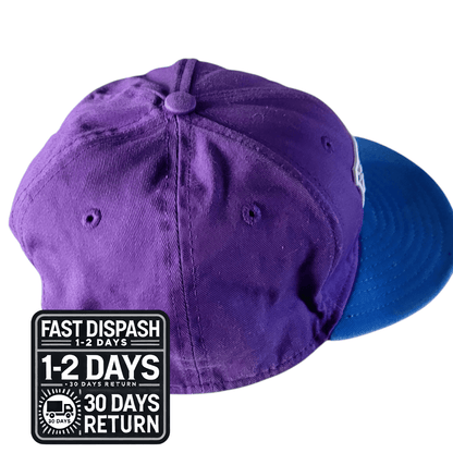 New Era 9FIFTY Cap - Purple & Blue Snapback - Size S/M - 100% Cotton - Fly Your Own Flag - USASTARFASHION