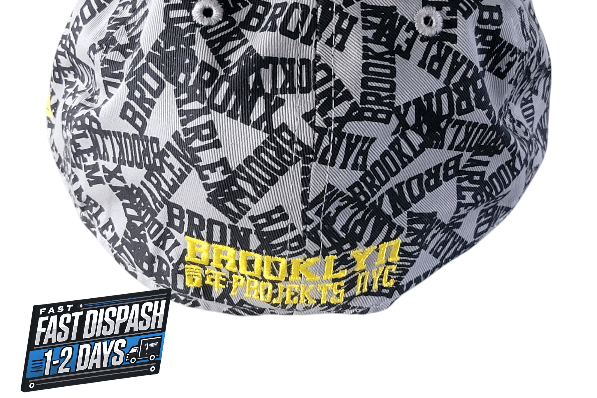 New Era Fitted Cap 59FIFTY Projekts NYC Gray Graphic Pattern Size 6 7/8 Cotton - USASTARFASHION