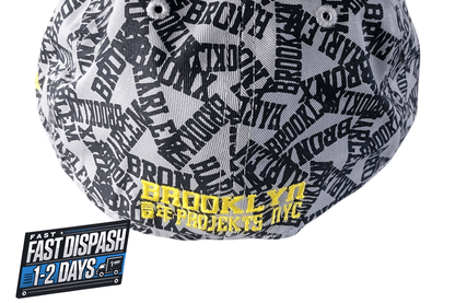 New Era Fitted Cap 59FIFTY Projekts NYC Gray Graphic Pattern Size 6 7/8 Cotton - USASTARFASHION