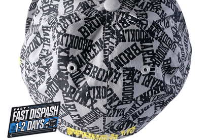 New Era Fitted Cap 59FIFTY Projekts NYC Gray Graphic Pattern Size 6 7/8 Cotton - USASTARFASHION