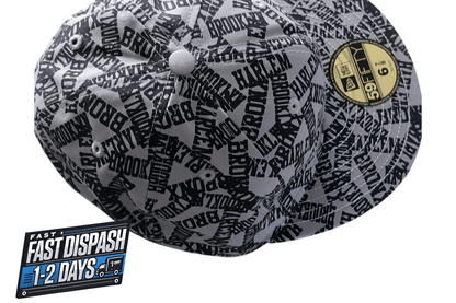 New Era Fitted Cap 59FIFTY Projekts NYC Gray Graphic Pattern Size 6 7/8 Cotton - USASTARFASHION