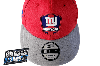 New Era NFL Giants Snapback Cap - Red & Gray Adjustable Size S/M - Officially Licensed 9FIFTY - USASTARFASHION