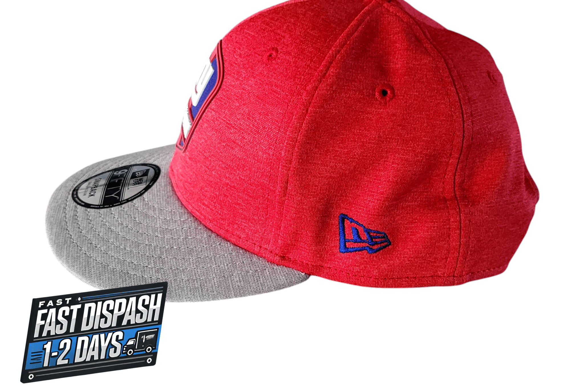 New Era NFL Giants Snapback Cap - Red & Gray Adjustable Size S/M - Officially Licensed 9FIFTY - USASTARFASHION