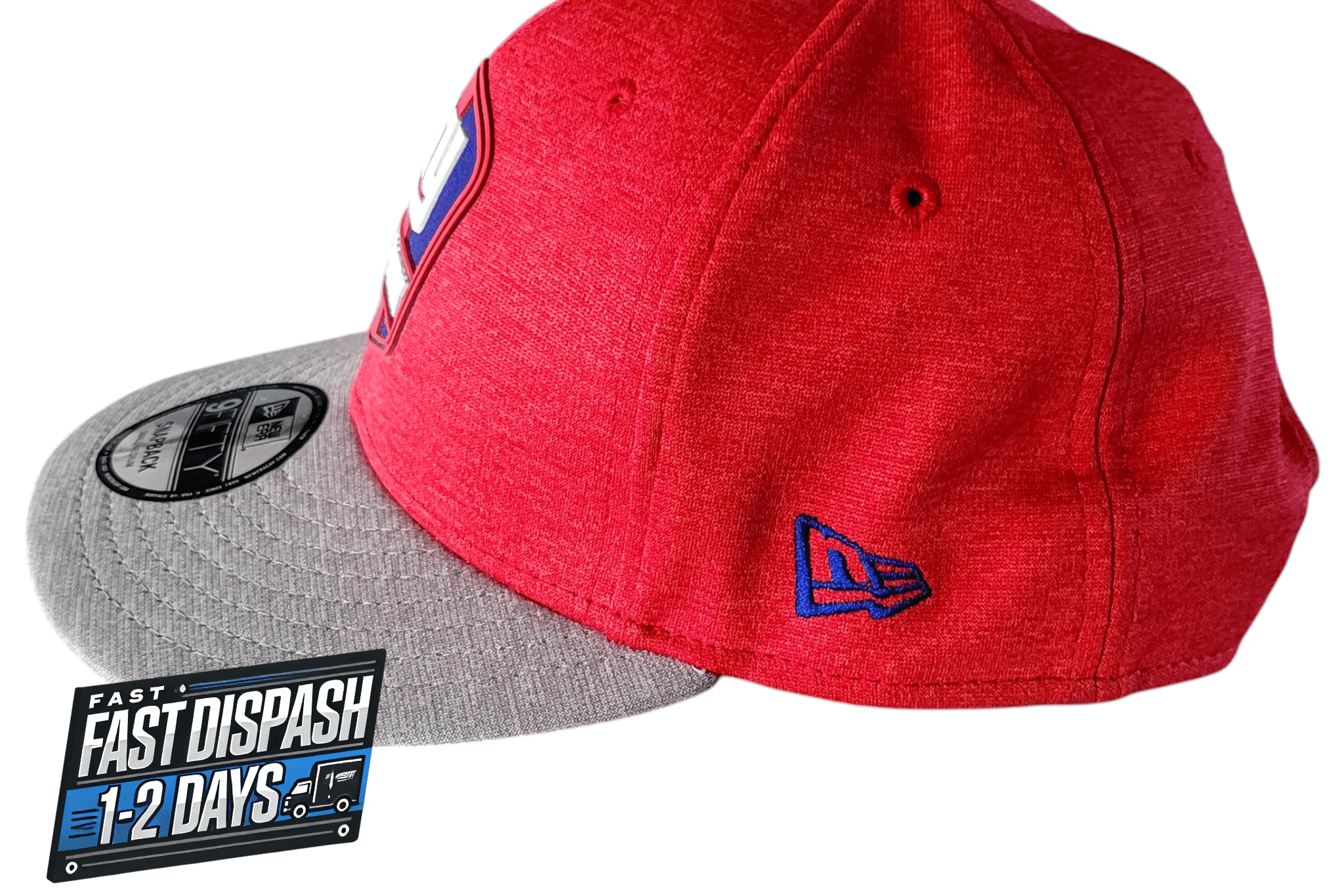 New Era NFL Giants Snapback Cap - Red & Gray Adjustable Size S/M - Officially Licensed 9FIFTY - USASTARFASHION