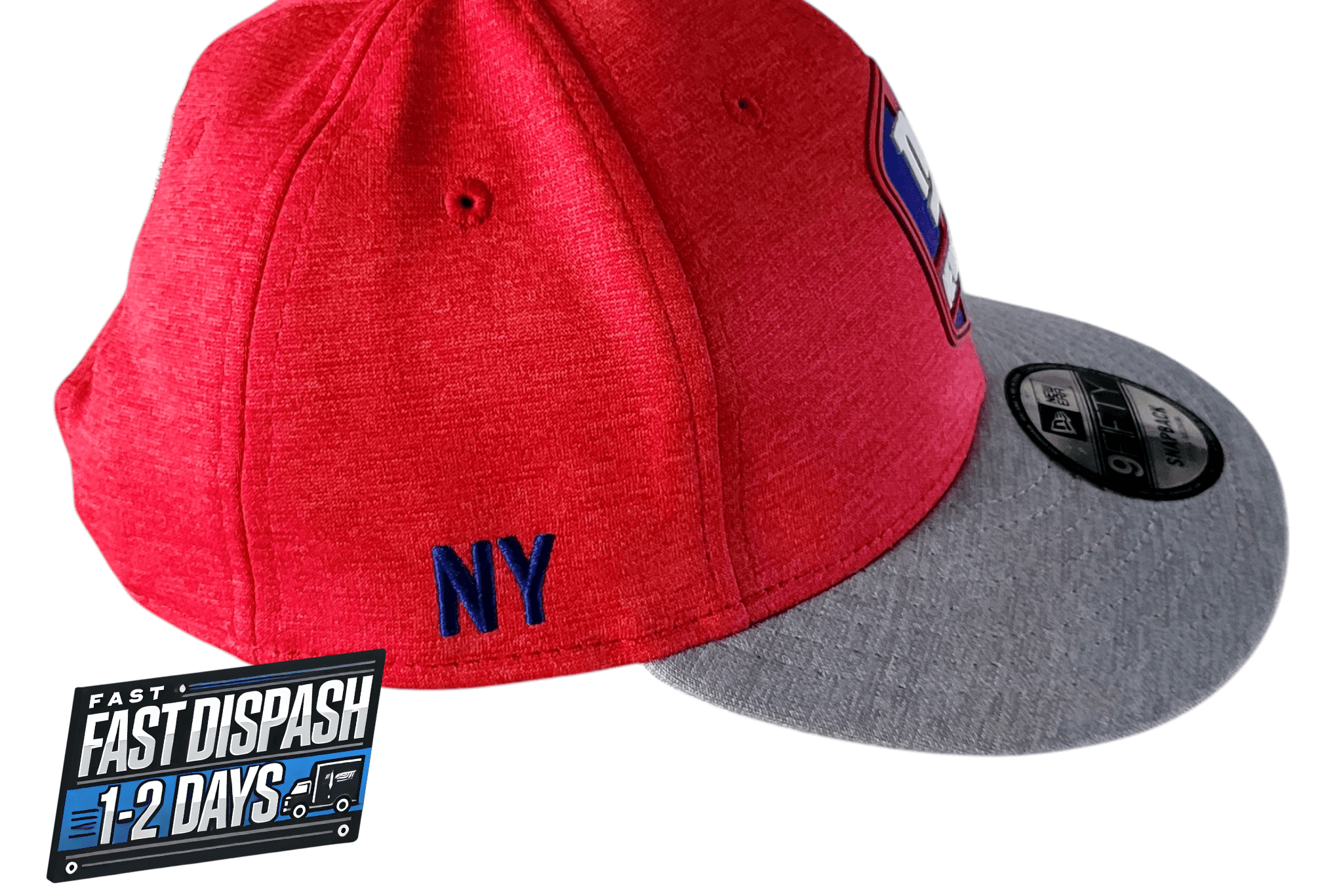 New Era NFL Giants Snapback Cap - Red & Gray Adjustable Size S/M - Officially Licensed 9FIFTY - USASTARFASHION