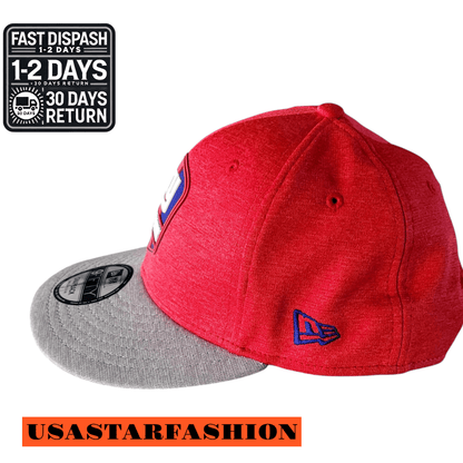 New Era NFL Giants Snapback Cap - Red & Gray Adjustable Size S/M - Officially Licensed 9FIFTY - USASTARFASHION