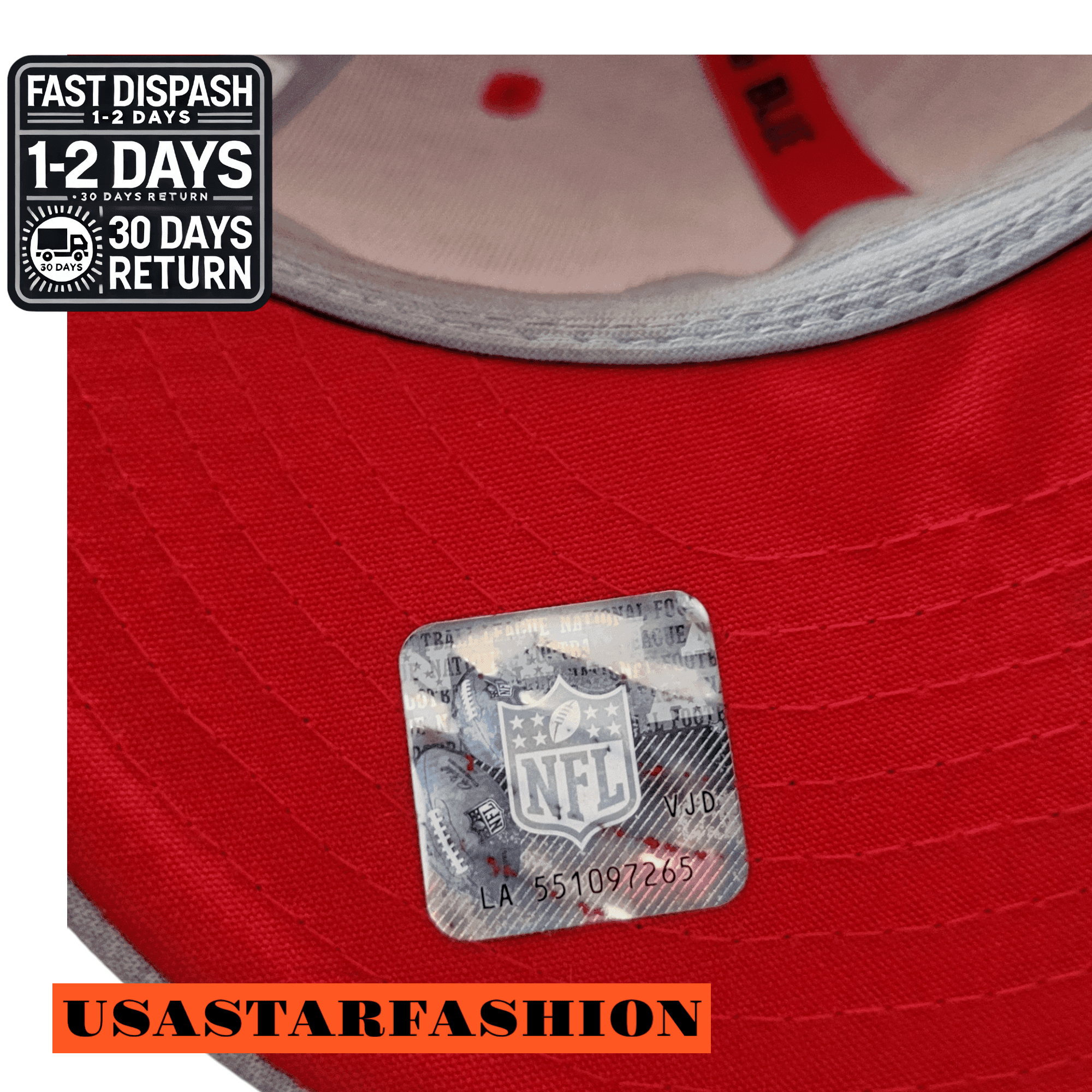 New Era NFL Giants Snapback Cap - Red & Gray Adjustable Size S/M - Officially Licensed 9FIFTY - USASTARFASHION