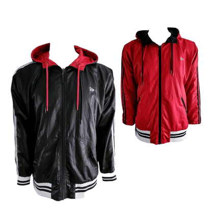 New Era Reversible Jacket in Black and Red - EUR 2XL / US XL, Comfortable Polyester Design - USASTARFASHION