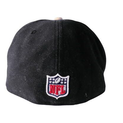 New Orleans Saints Hat - New Era 59Fifty Fitted Cap Size 7 1/2 Black with Gold Embroidery - USASTARFASHION