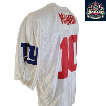 New York Giants Jersey Eli Manning #10 Adult Large, Breathable Fabric, Vintage Grade A Condition - USASTARFASHION