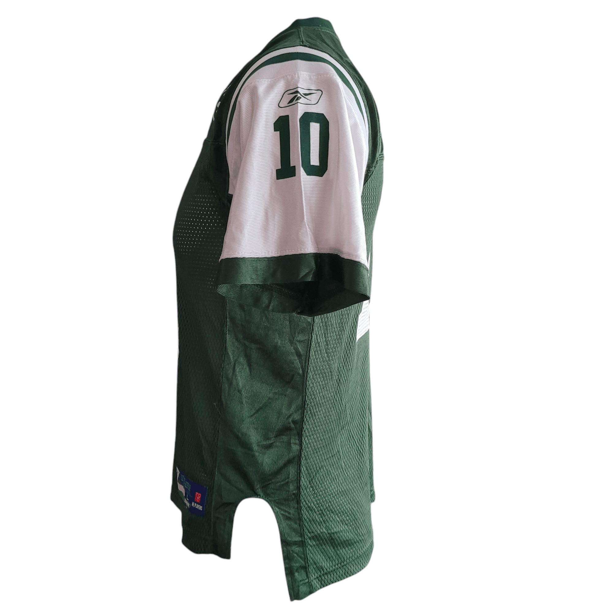 New York Jets Jersey Santonio Holmes #10 Youth Large 14-16 NFL Authentic Reebok - USASTARFASHION
