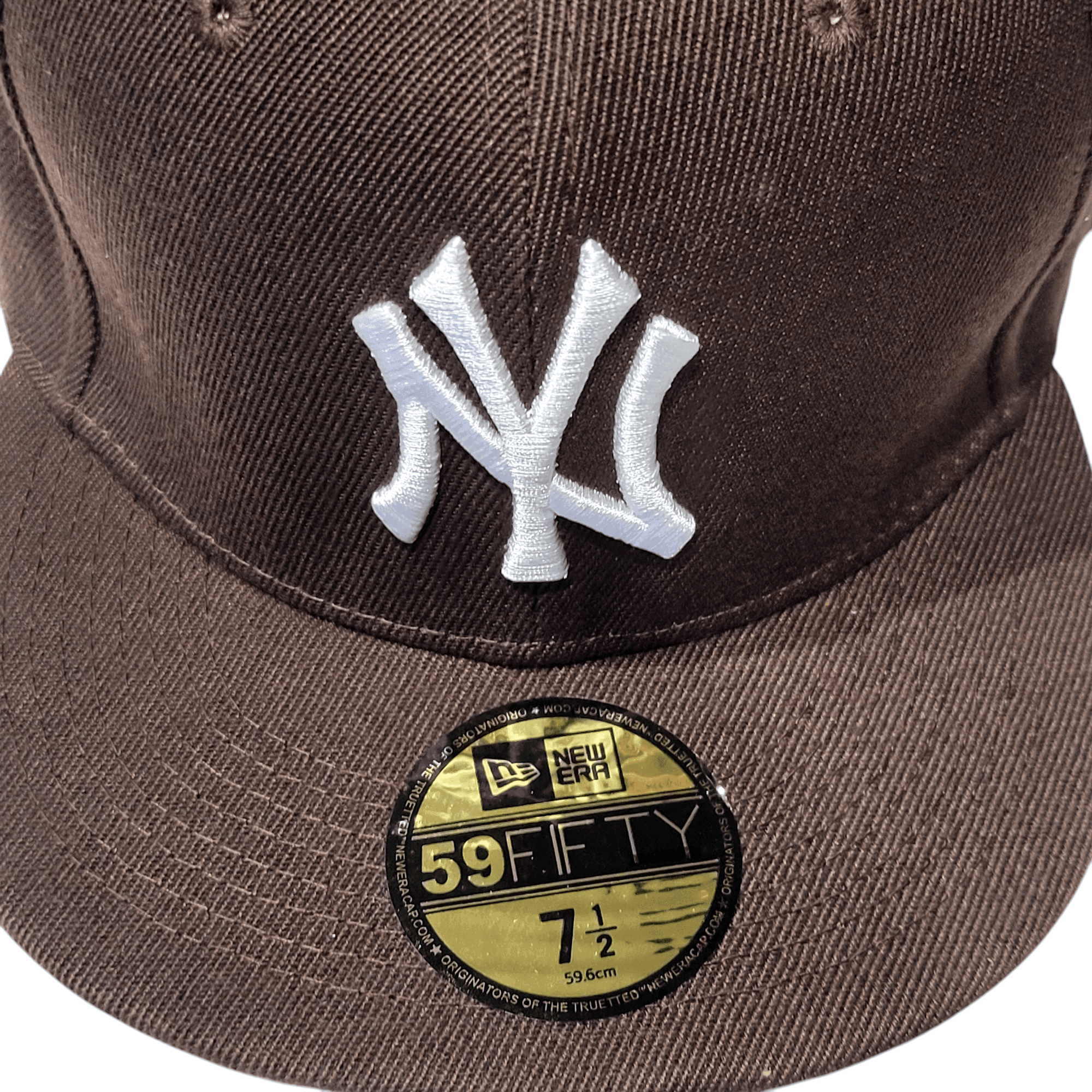 New York Yankees Hat - New Era 59Fifty Brown Wool - Blend Cap - Size 7 1/2 (59.6 cm) - USASTARFASHION