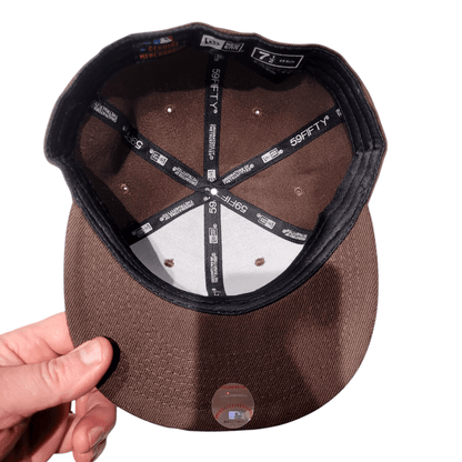 New York Yankees Hat - New Era 59Fifty Brown Wool - Blend Cap - Size 7 1/2 (59.6 cm) - USASTARFASHION