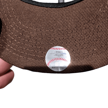 New York Yankees Hat - New Era 59Fifty Brown Wool - Blend Cap - Size 7 1/2 (59.6 cm) - USASTARFASHION