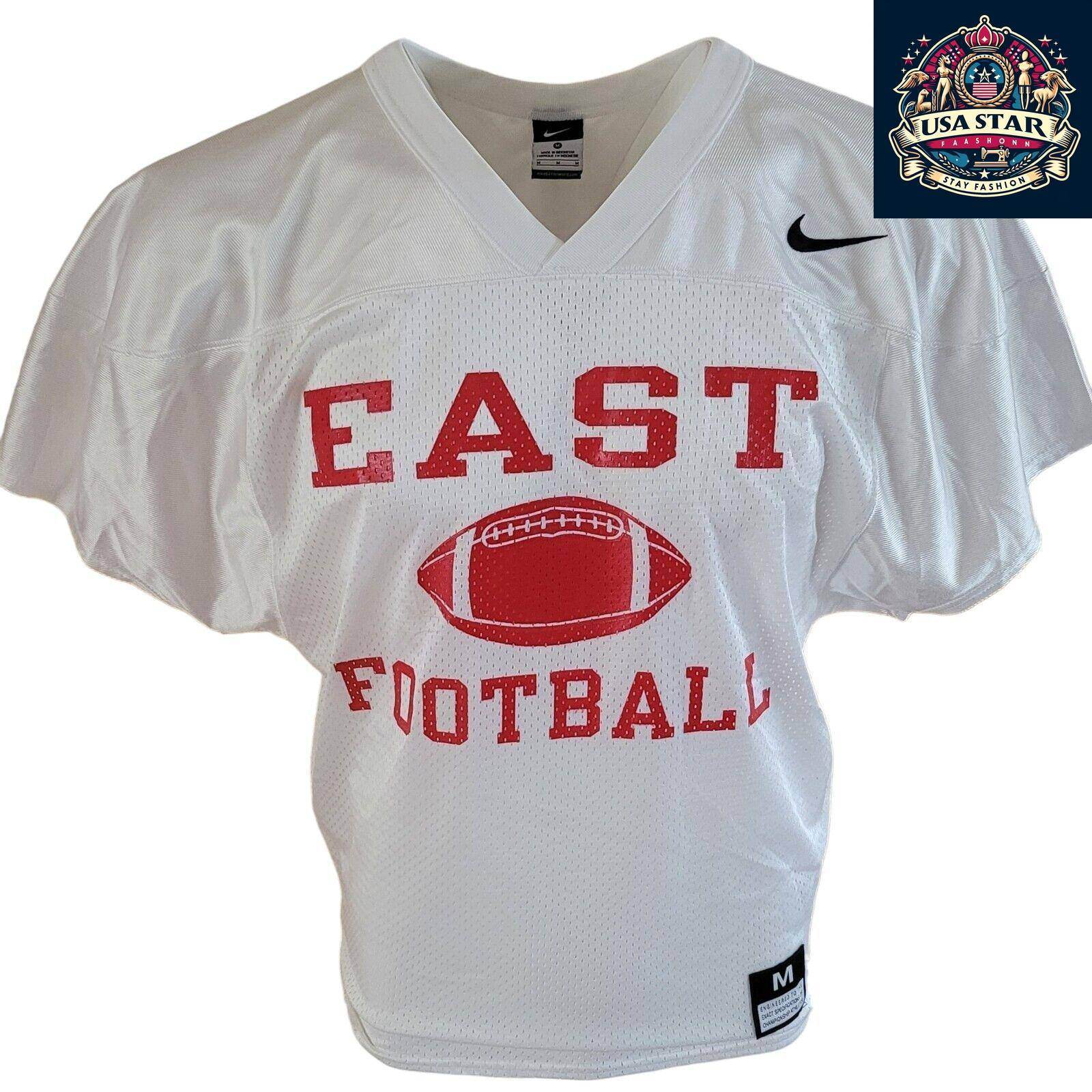 Nike East Football American Jersey White Size M - Comfortable Fit, Durable, Classic Design - USASTARFASHION