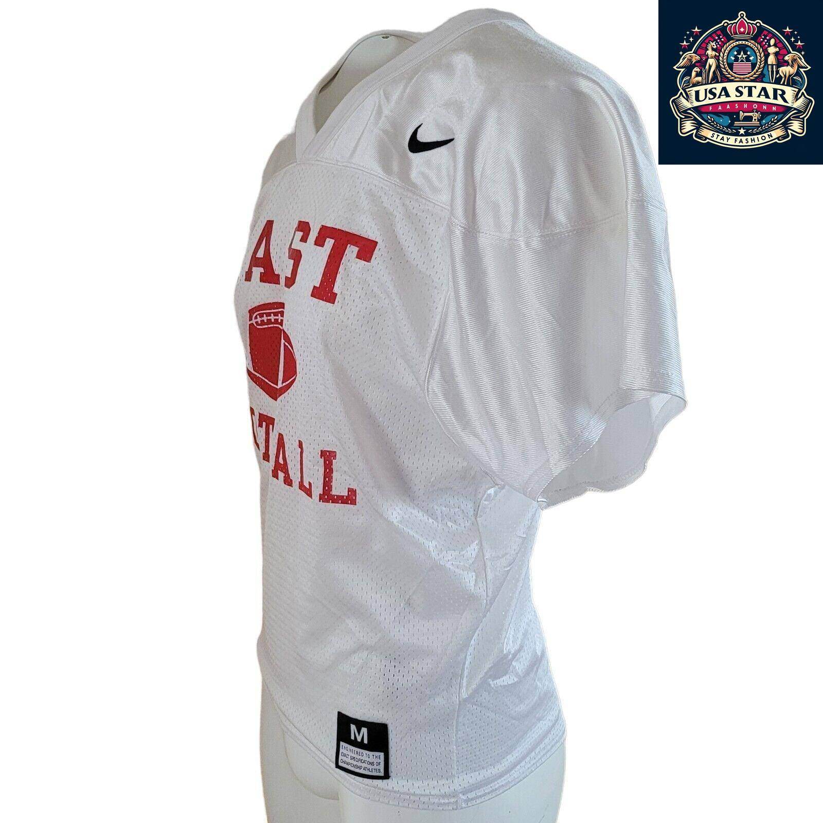 Nike East Football American Jersey White Size M - Comfortable Fit, Durable, Classic Design - USASTARFASHION