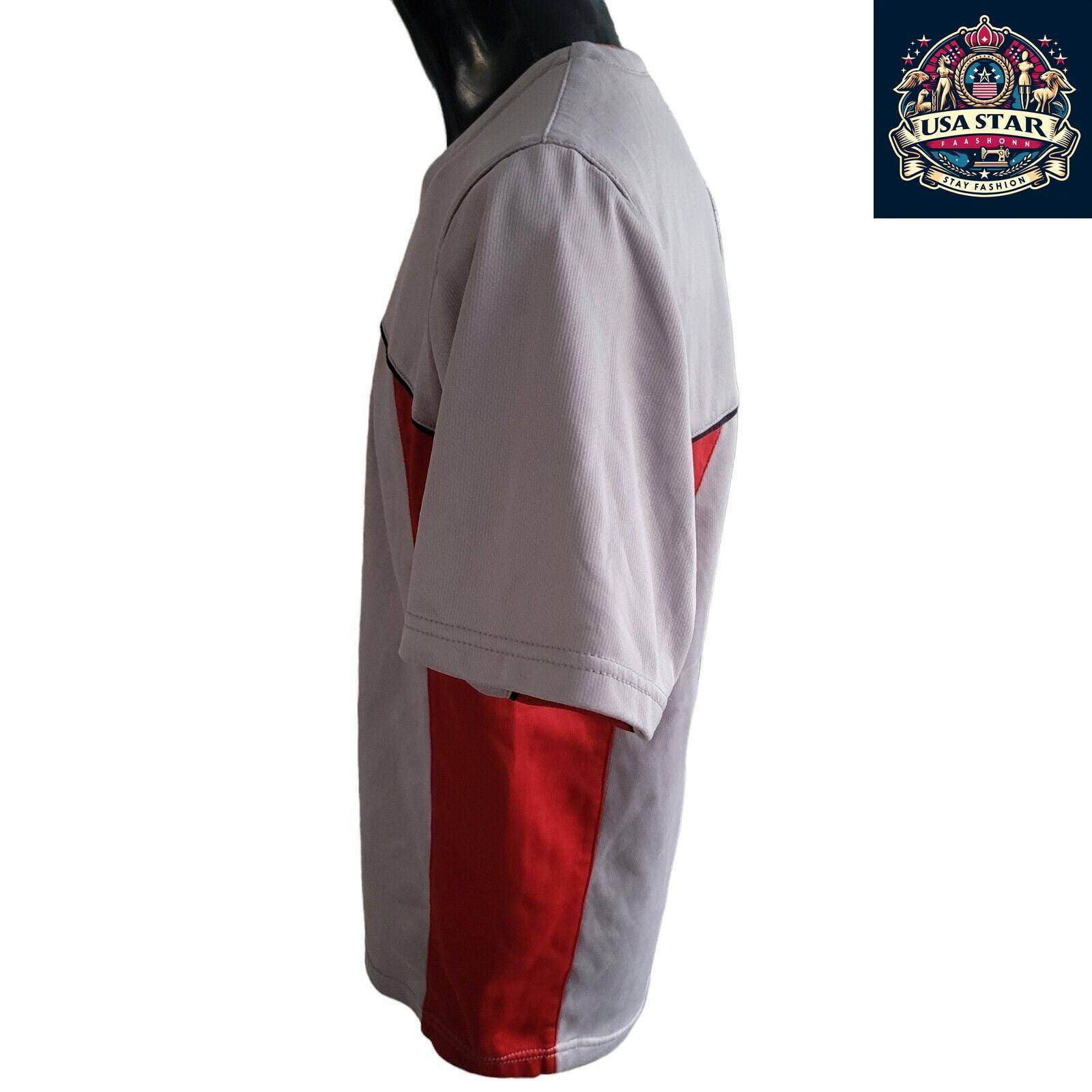 Nike Men's Sweatshirt M Grey Red Ohio State Logo Dry Fit - Comfortable Casual Activewear - USASTARFASHION