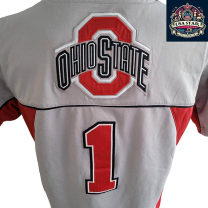 Nike Men's Sweatshirt M Grey Red Ohio State Logo Dry Fit - Comfortable Casual Activewear - USASTARFASHION