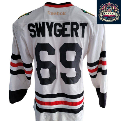 NWHL Blackbirds Jersey Chicago Blackhawks Swygert 69 Size S Vintage Style Pre - Owned - USASTARFASHION