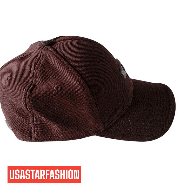Oakley Flex - Fit Cap S/M - Brown Stretch - Fit Hat with Metal Logo, Comfortable Design - USASTARFASHION