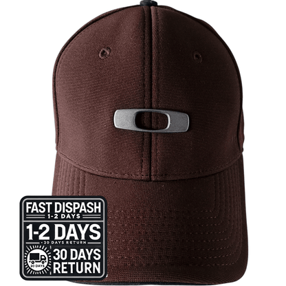 Oakley Flex Fit Cap - Size S/M - Brown - 96% Polyester, 4% Spandex, Classic Comfort Hat - USASTARFASHION