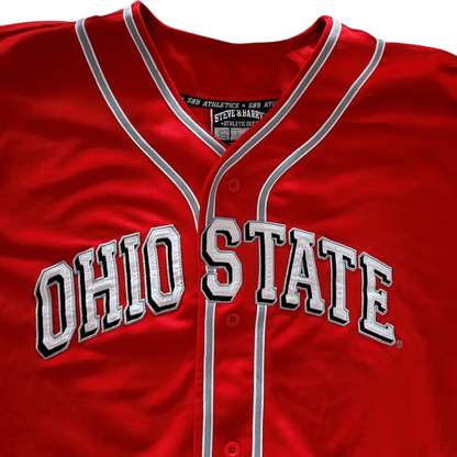 Ohio State Baseball Jersey Red Size L by Steve & Barry's - 100% Polyester NCAA Gear - USASTARFASHION